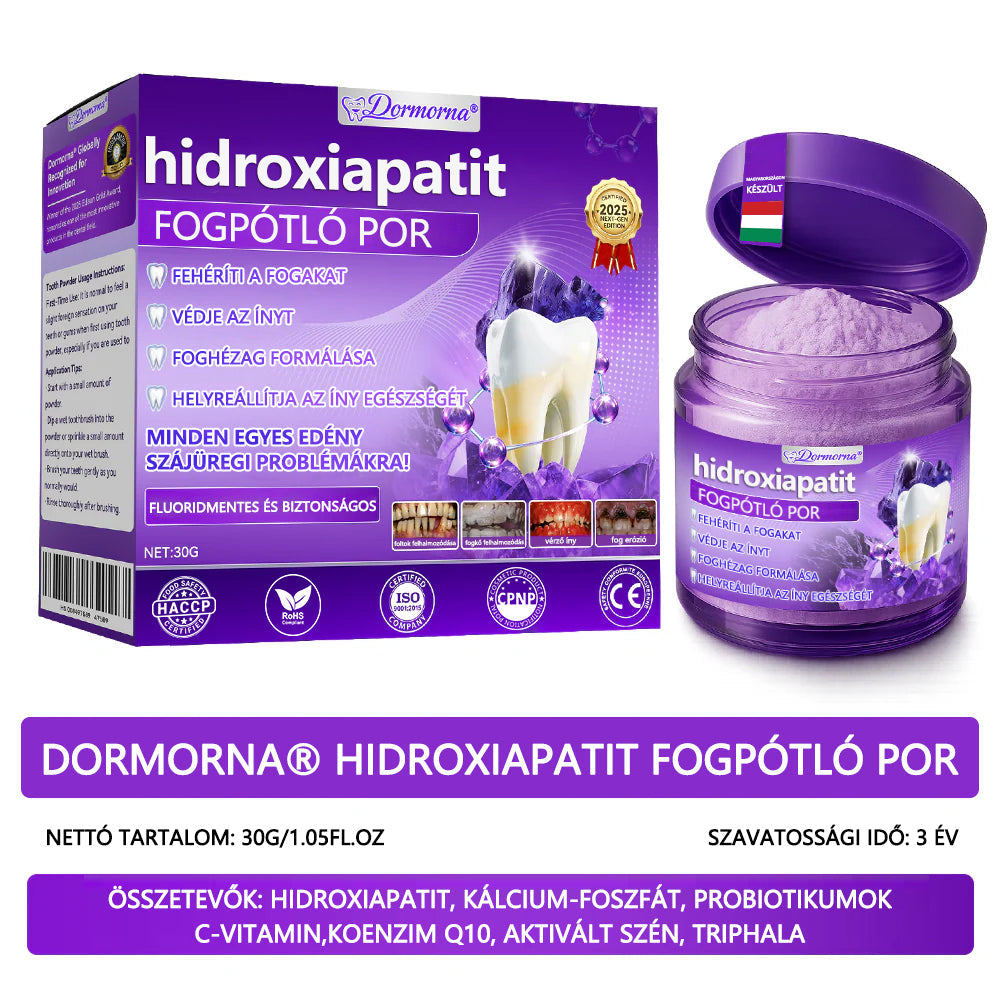 đ·đđđđđđđÂź FogregenerĂĄlĂł Ă©s -javĂtĂł por hidroxiapatittal đŠ· (hatĂ©konyan javĂtja a fogszuvasodĂĄst, az ĂnyproblĂ©mĂĄkat, a fogak tĂșlĂ©rzĂ©kenysĂ©gĂ©t, a szĂĄjfekĂ©lyeket Ă©s a fogak sĂĄrgulĂĄsĂĄt, ĂĄtfogĂłan javĂtva a szĂĄjhigiĂ©niĂĄt) đ
