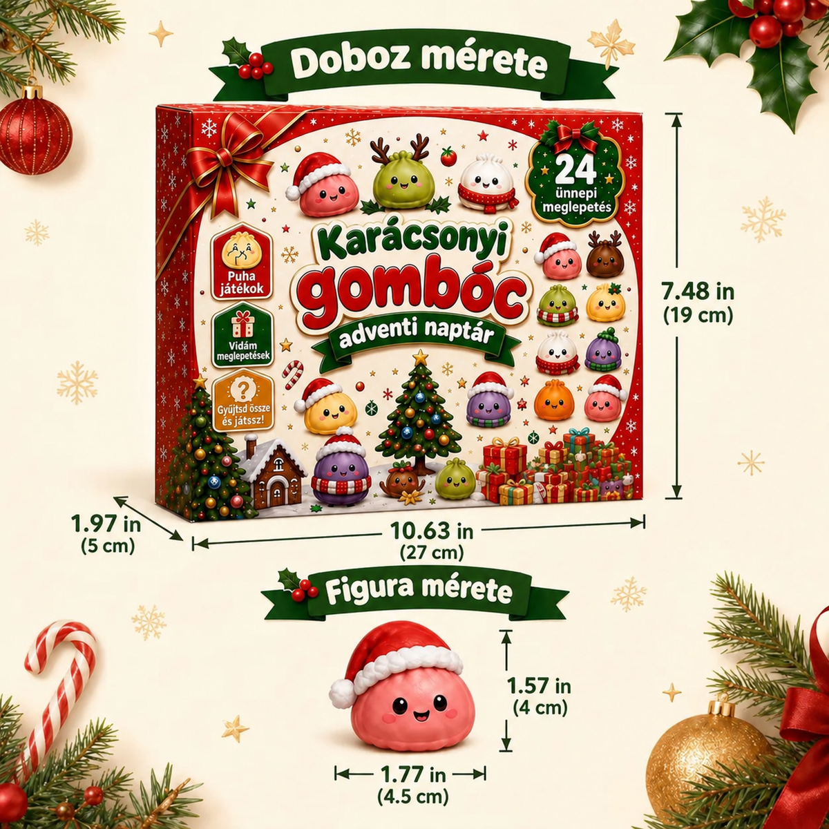 đ»KARĂCSONYI KĂLĂNLEGESSĂG | 24 napos mini Squishy adventi naptĂĄr â minden nap egy aranyos meglepetĂ©sselđ