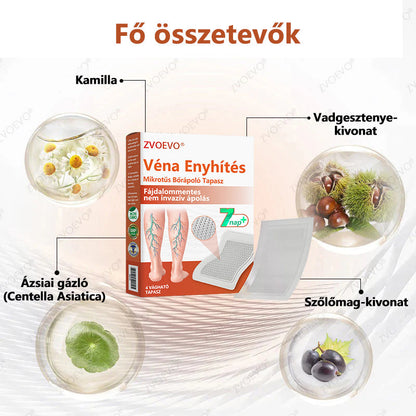 🌈 Zvoevo® Vein Ease mikro-tűs ápoló tapasz (pókgerincvénák, visszér, duzzanat, fáradt lábak kezelésére)
