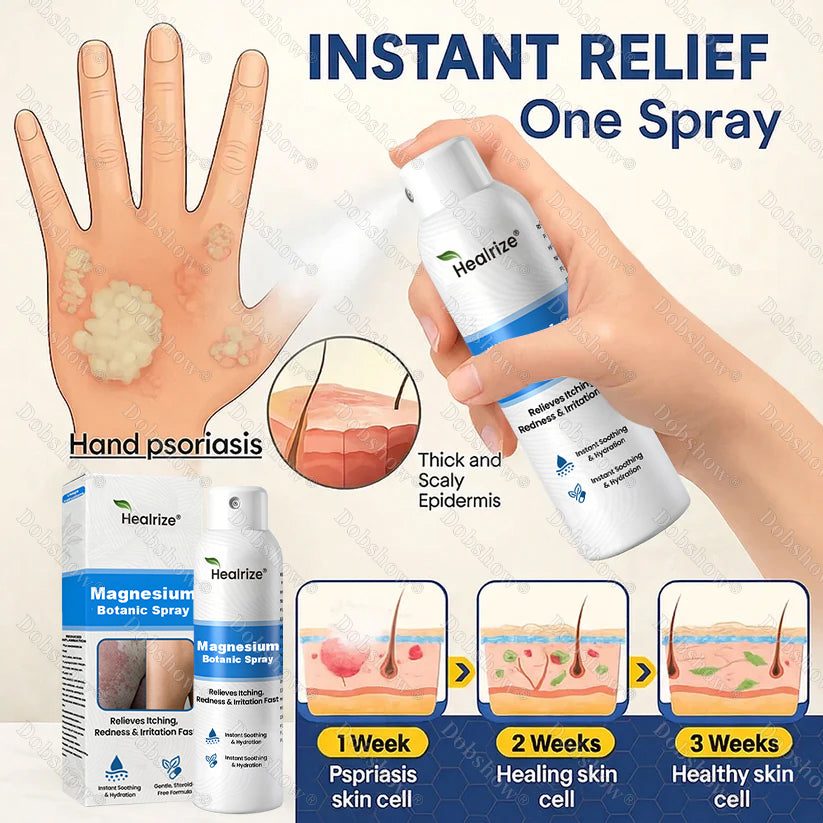 🔥Healrize® Magnesium Botanic Spray – Advanced Skin Recovery for Psoriasis & Eczema | Rapid Soothing, Steroid-Free