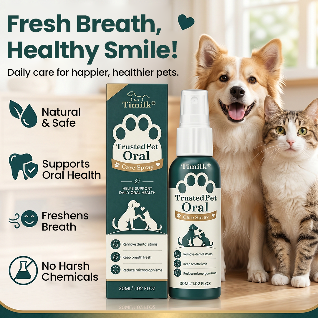 🐶🐱Pawnera™ szájápoló spray kutyáknak és macskáknak –🌿 fogmosás nélkül frissebb lehelet