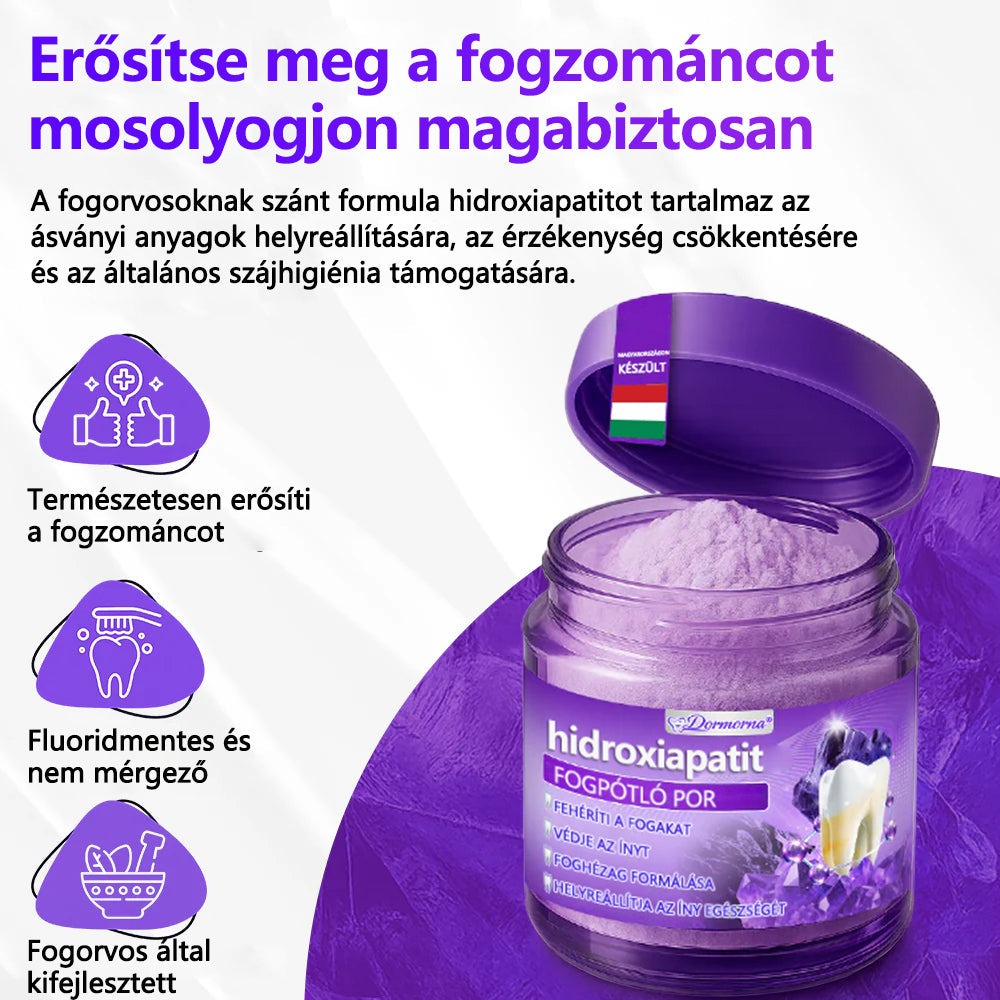 𝐷𝑜𝒓𝒎𝒐𝒓𝑛𝑎® Fogregeneráló és -javító por hidroxiapatittal 🦷 (hatékonyan javítja a fogszuvasodást, az ínyproblémákat, a fogak túlérzékenységét, a szájfekélyeket és a fogak sárgulását, átfogóan javítva a szájhigiéniát) 🍀
