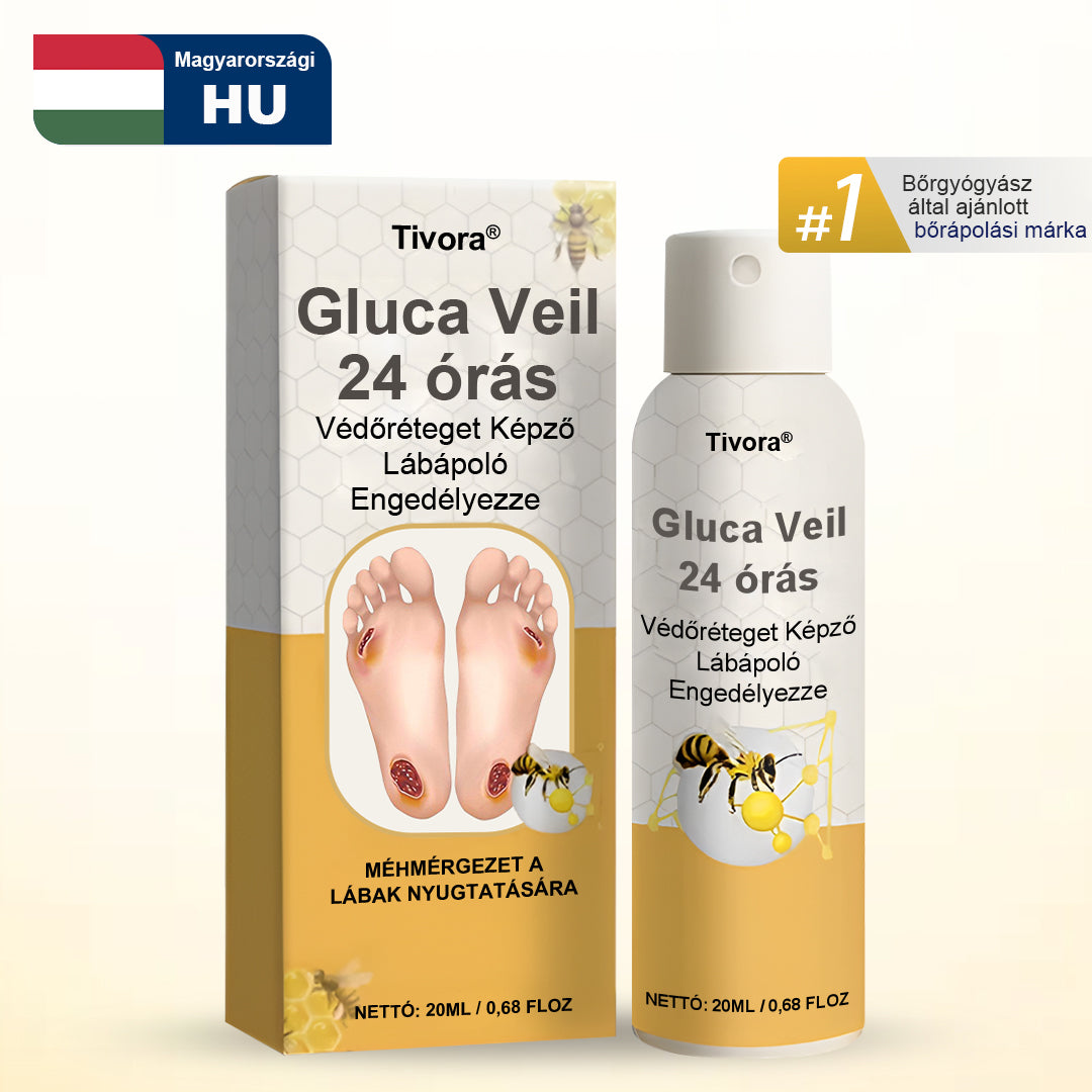 Tivora® GlucaVeil 24 órás Védőréteget Képző Lábápoló Permet⭐️