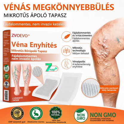 🌈 Zvoevo® Vein Ease mikro-tűs ápoló tapasz (pókgerincvénák, visszér, duzzanat, fáradt lábak kezelésére)