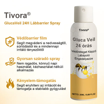 Tivora® GlucaVeil 24 órás Védőréteget Képző Lábápoló Permet⭐️