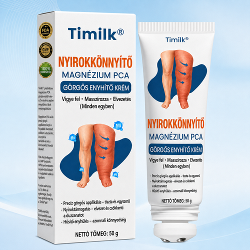 Hivatalos Bolt: Timilk® LymphoEase Magnézium-PCA Roll-On Nyugtató Krém 🔥 FDA-tanúsítvánnyal rendelkezik (Klinikailag igazolt hatékonyság nyiroködéma, lábdagadás és rossz keringés ellen 🩺)