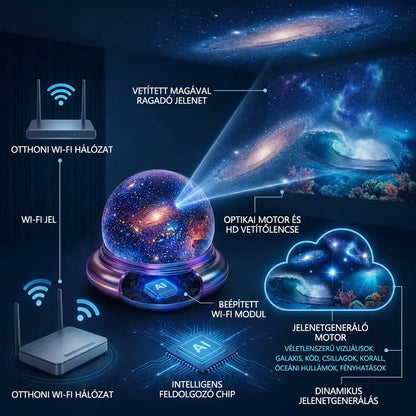 🔮⚡ NEXT-GEN ⚡ TOPACME 2026 DESIGN PICK – HD dinamikus 5D okos projektor ✦ éjszakai fény ✦ több világ hatás