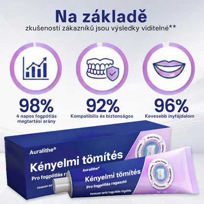 🦷 Auralithe® Comfort Seal Pro – 96 órás prémium fogsorragasztó ✅ stabil, kényelmes és csúszásmentes illeszkedéshez 🍇