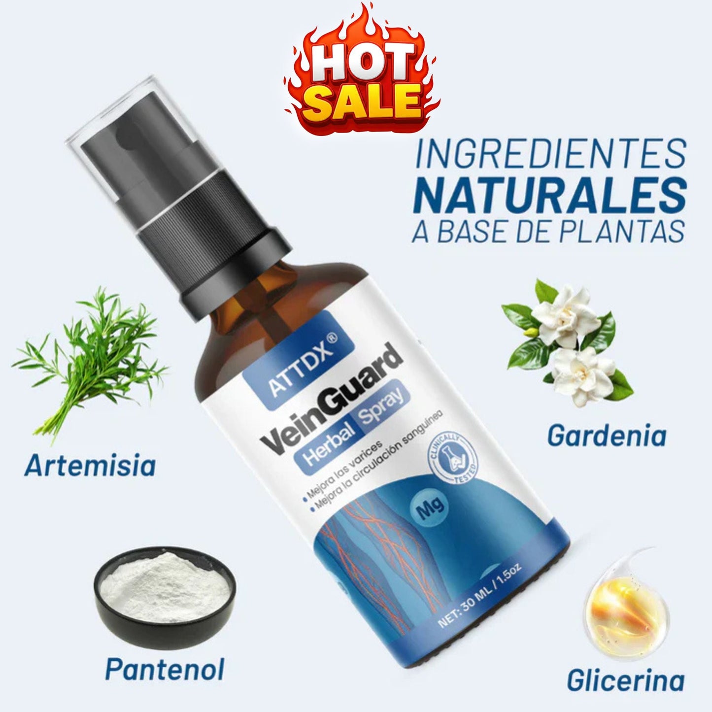 VEINGUARD Herbal Spray 2x1! | Desinflama y Mejora la Circulación.
