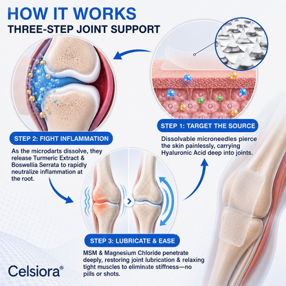 🥝Celsiora® Advanced Microneedle Joint Patch Support Comfortable Movement & Daily Joint Care — Without Pills, Creams, Or Complicated Routines.