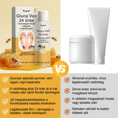 Tivora® GlucaVeil 24 órás Védőréteget Képző Lábápoló Permet⭐️