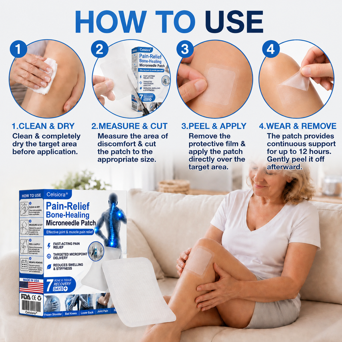 🥝Celsiora® Advanced Microneedle Joint Patch Support Comfortable Movement & Daily Joint Care — Without Pills, Creams, Or Complicated Routines.