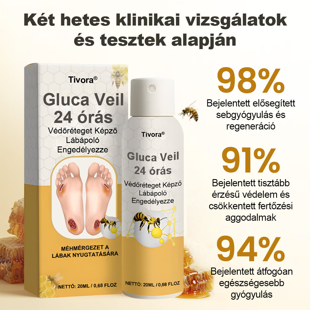 Tivora® GlucaVeil 24 órás Védőréteget Képző Lábápoló Permet⭐️
