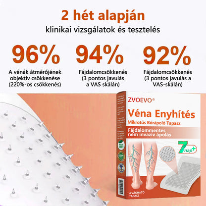 🌈 Zvoevo® Vein Ease mikro-tűs ápoló tapasz (pókgerincvénák, visszér, duzzanat, fáradt lábak kezelésére)