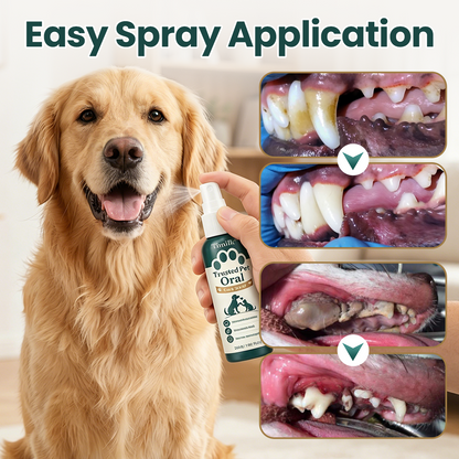 🐶🐱Pawnera™ szájápoló spray kutyáknak és macskáknak –🌿 fogmosás nélkül frissebb lehelet